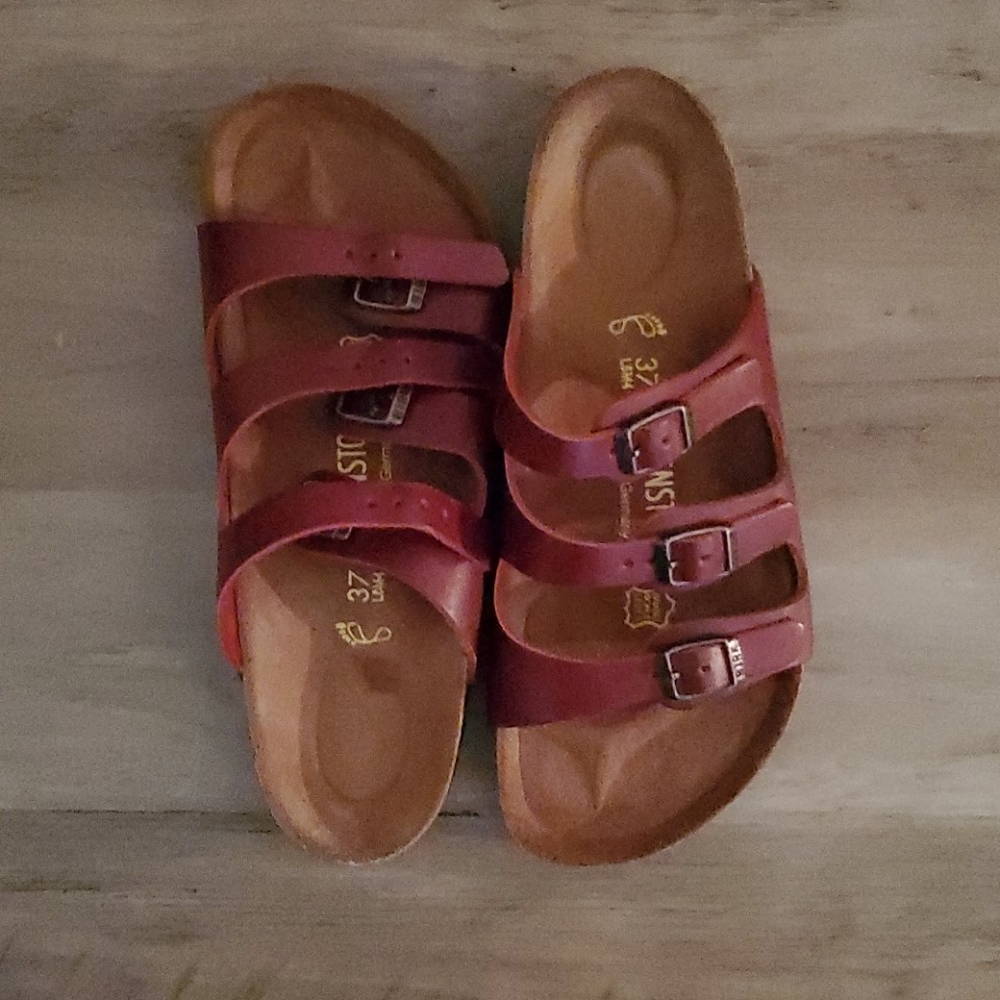 Birkenstock Florida Red Leather 37